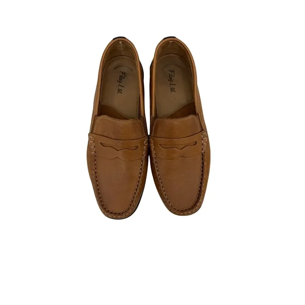 Flag Ltd. Leather Slip On Brown Loafer Shoes Size 5